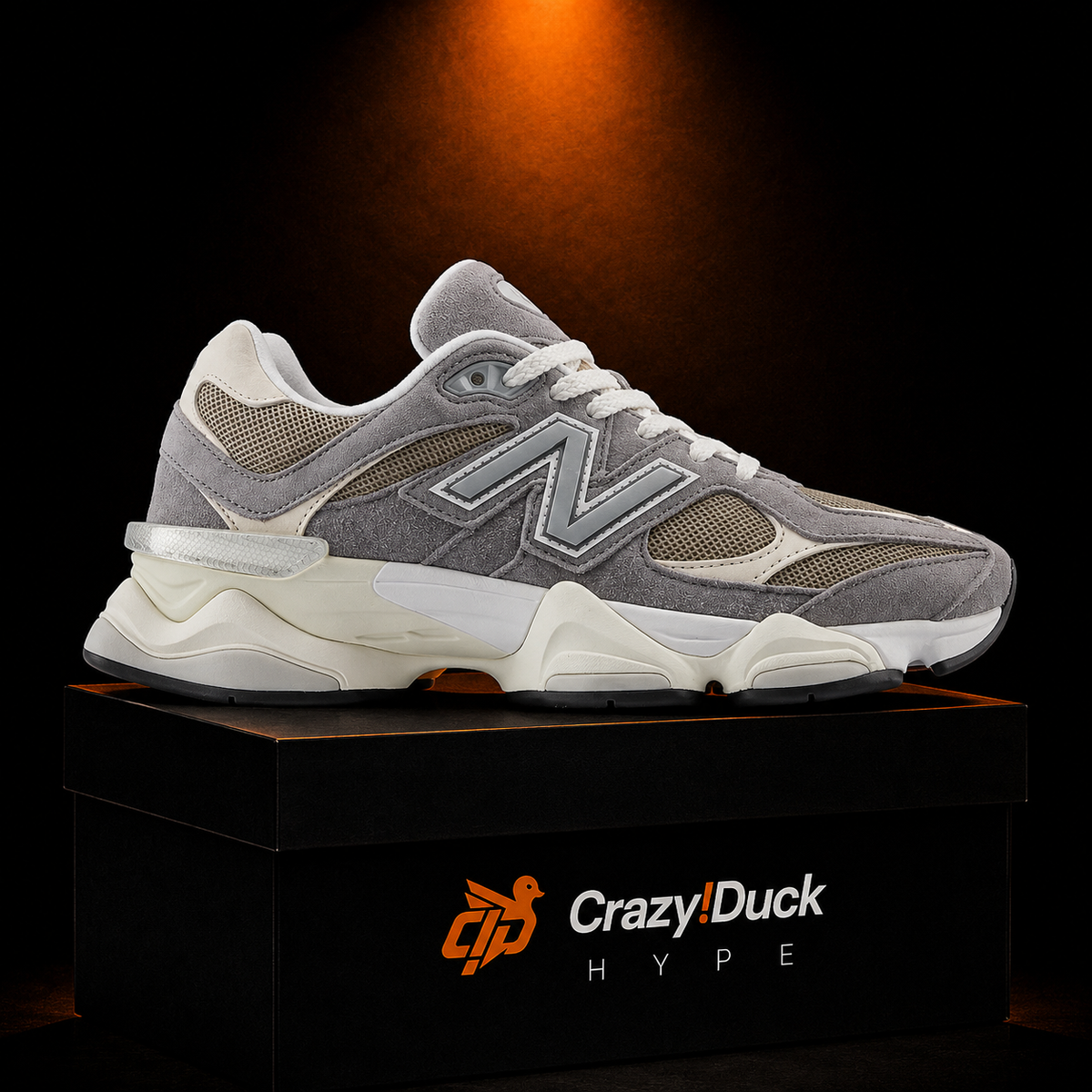 New Balance 9060 Slate Grey Arid Stone con empaque — Crazy!Duck Hype
