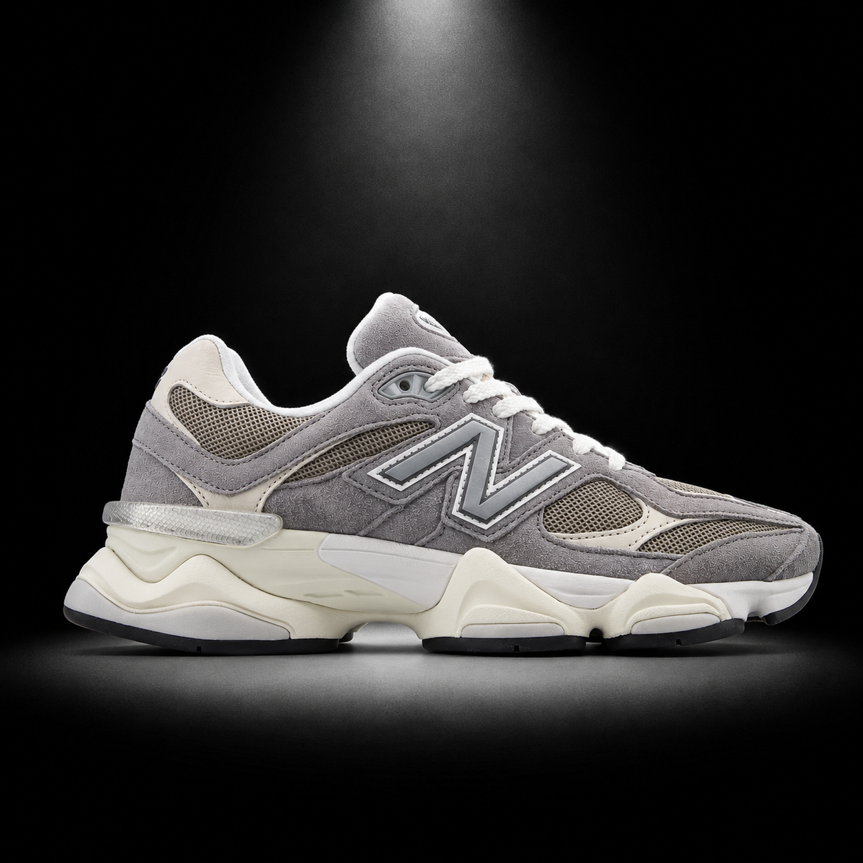 New Balance 9060 Slate Grey Arid Stone, vista lateral — Crazy!Duck Hype