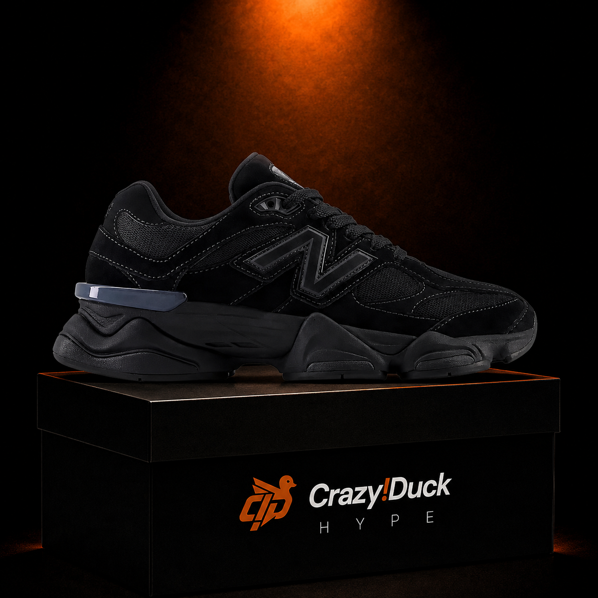 New Balance 9060 Triple Black con empaque — Crazy!Duck Hype