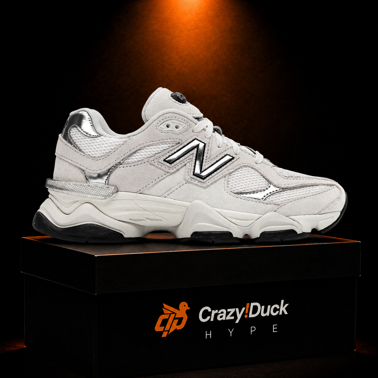 New Balance 9060 White Grey con empaque — Crazy!Duck Hype