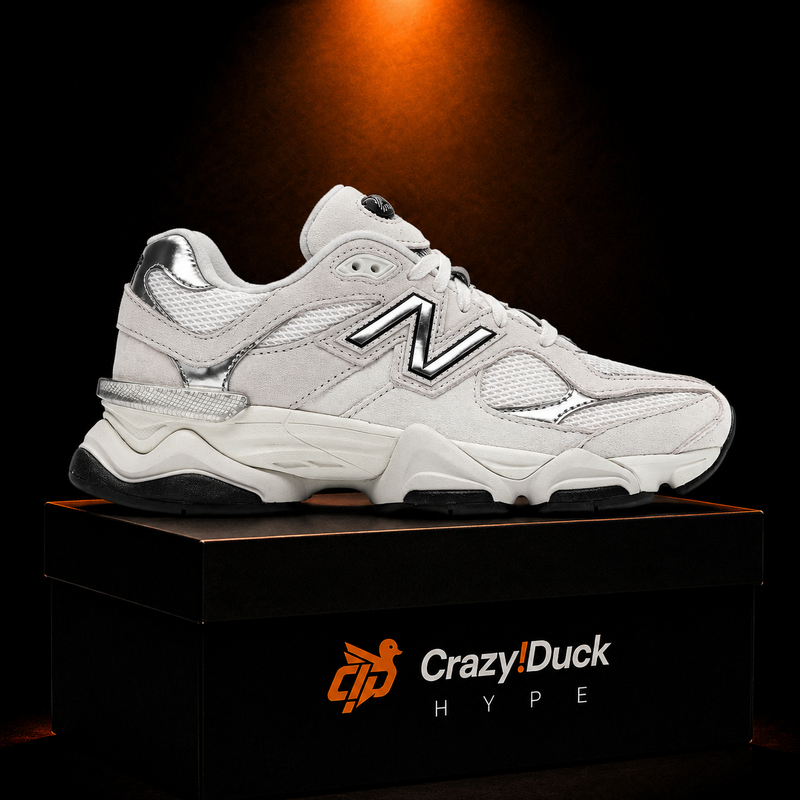New Balance 9060 White Grey con empaque — Crazy!Duck Hype