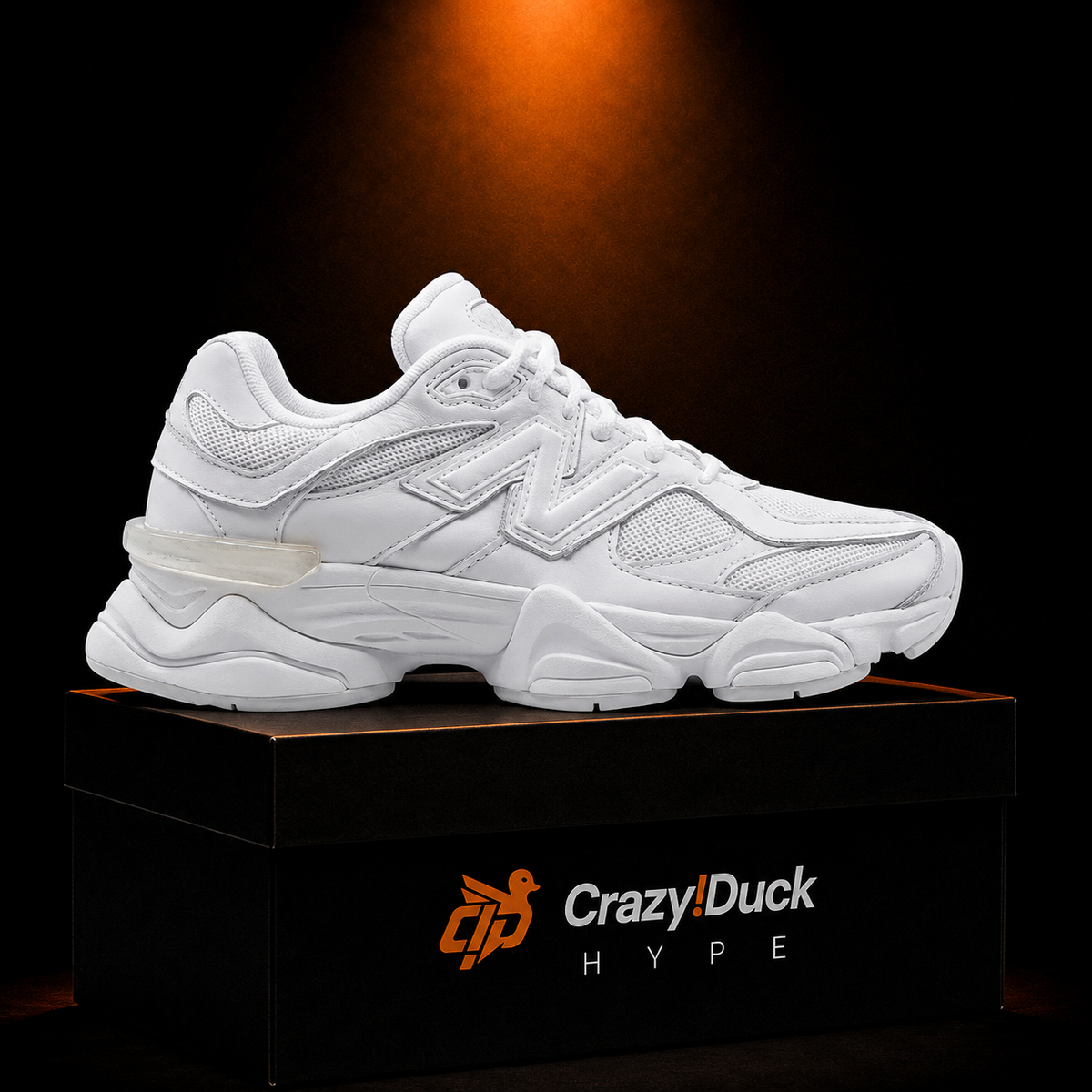 New Balance 9060 White con empaque — Crazy!Duck Hype