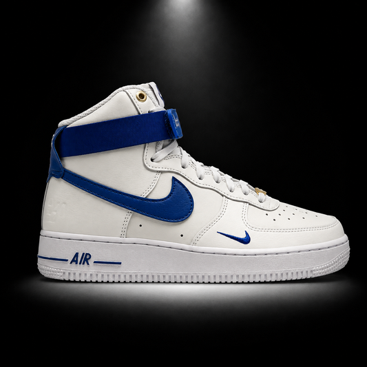 Nike Air Force 1 High '07 40th Aniversary Sail, vista lateral — Crazy!Duck Hype