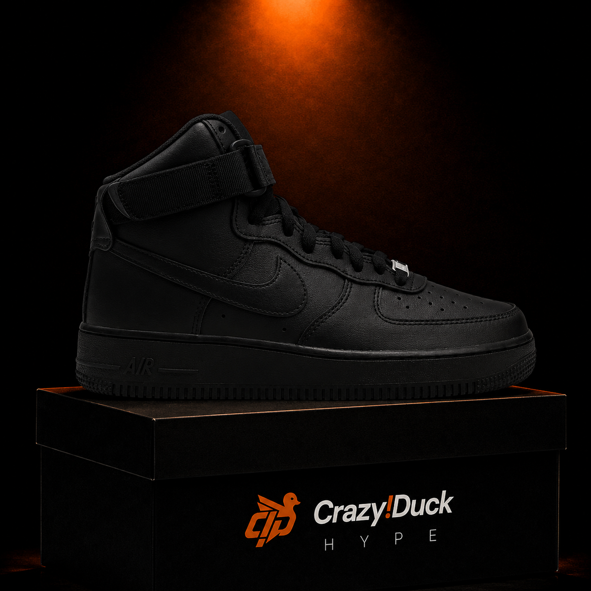 Nike Air Force 1 High '07 Black con empaque — Crazy!Duck Hype