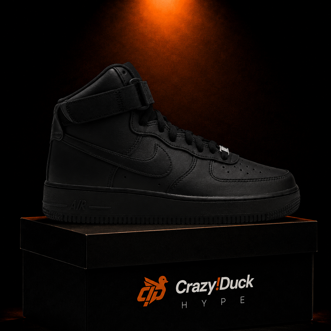 Nike Air Force 1 High '07 Black con empaque — Crazy!Duck Hype
