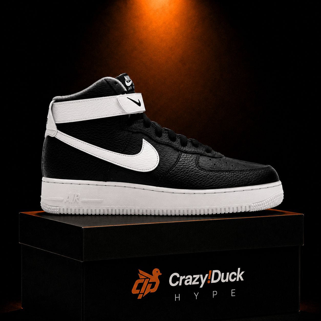 Nike Air Force 1 High '07 Black White con empaque — Crazy!Duck Hype
