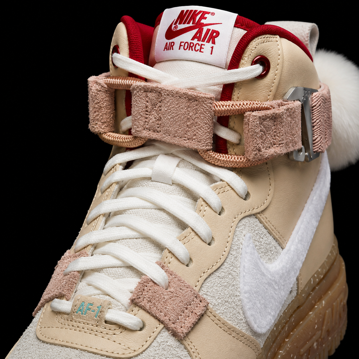 Nike Air Force 1 High '07 Leap High Utility, detalle de agujetas — Crazy!Duck Hype