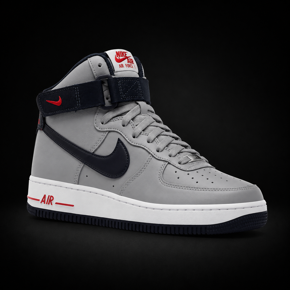 Nike Air Force 1 High '07 Patriots, vista frontal — Crazy!Duck Hype