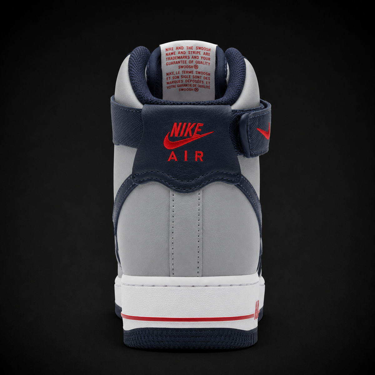 Nike Air Force 1 High '07 Patriots, vista trasera — Crazy!Duck Hype