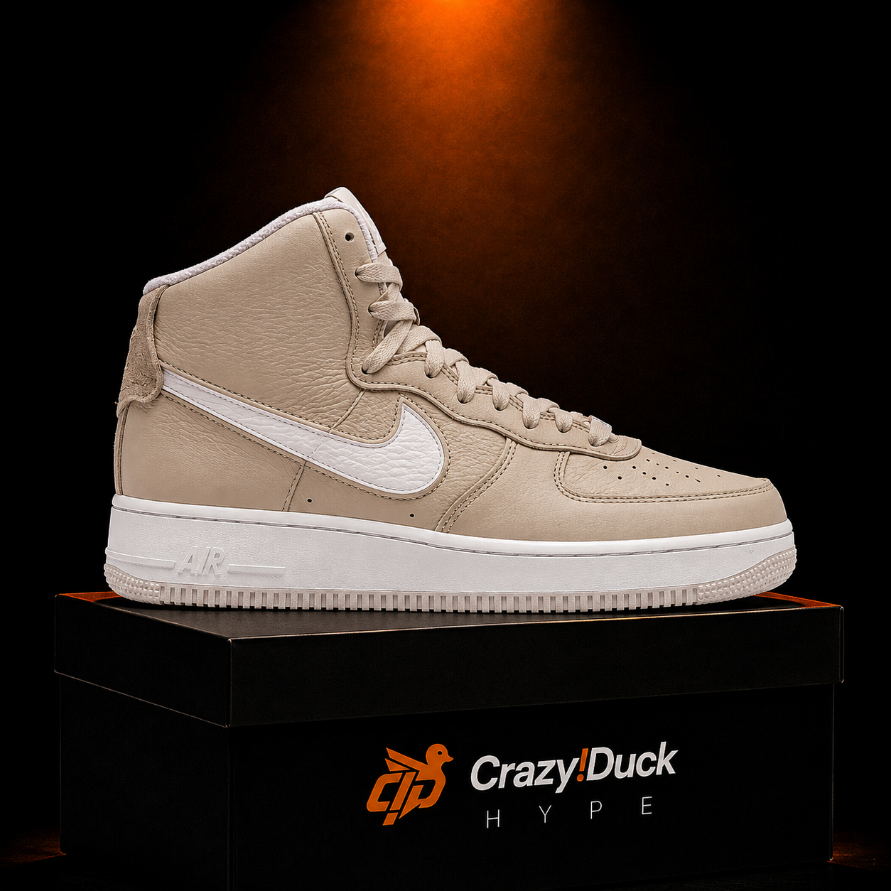 Nike Air Force 1 High '07 Sculpt Linen Sanddrift con empaque — Crazy!Duck Hype