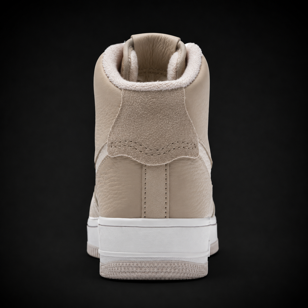 Nike Air Force 1 High '07 Sculpt Linen Sanddrift, vista trasera — Crazy!Duck Hype