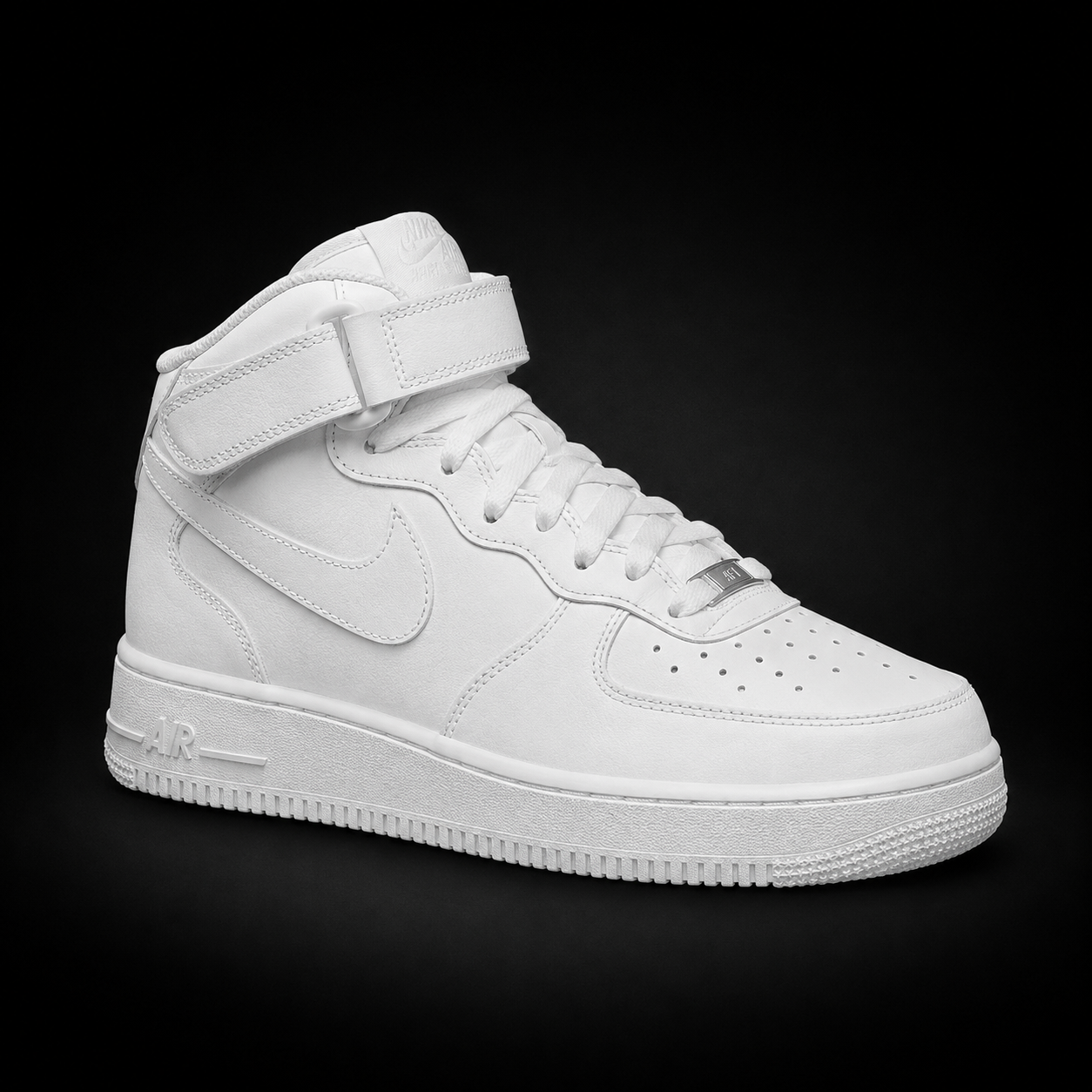 Nike Air Force 1 High '07 White, vista frontal — Crazy!Duck Hype