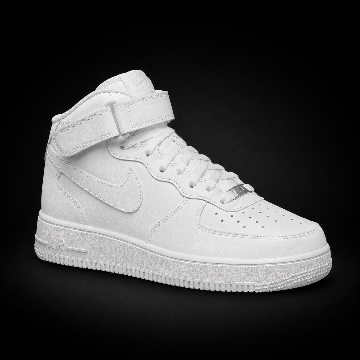Nike Air Force 1 High '07 White, vista frontal — Crazy!Duck Hype