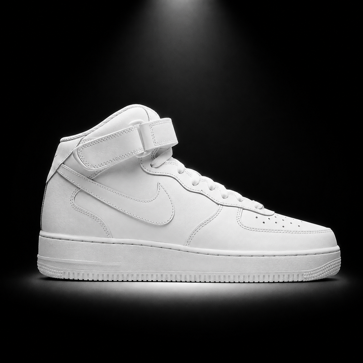Nike Air Force 1 High '07 White, vista lateral — Crazy!Duck Hype