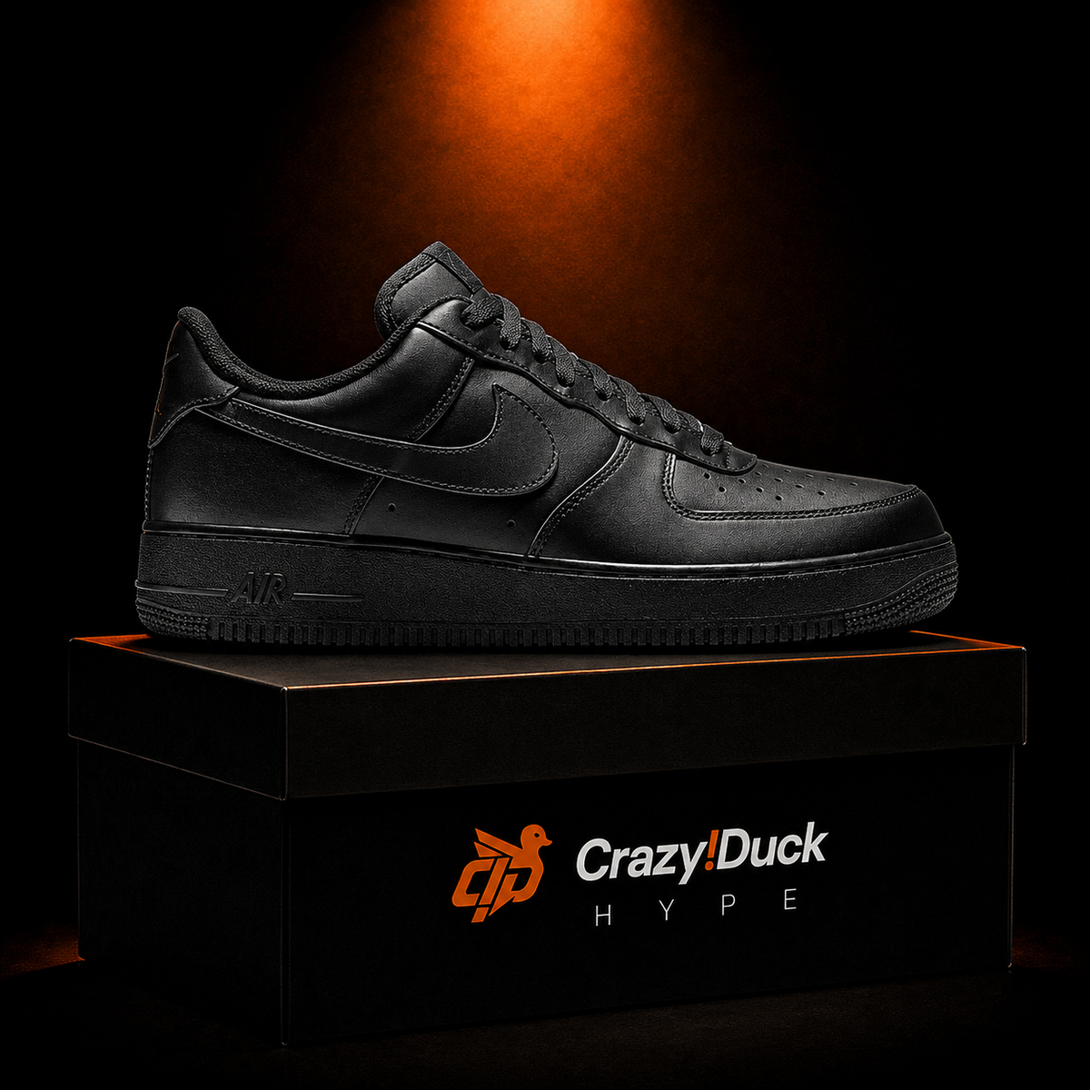 Nike Air Force 1 Low '07 Black con empaque — Crazy!Duck Hype