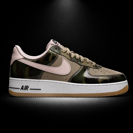 Nike Air Force 1 Low '07 Multi Color Khaki Pink, vista lateral — Crazy!Duck Hype
