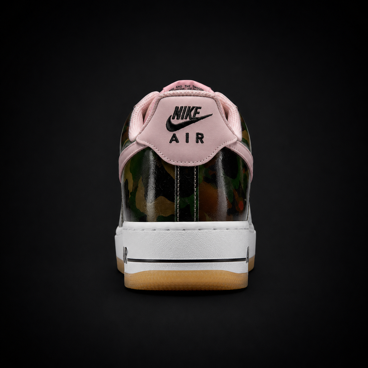 Nike Air Force 1 Low '07 Multi Color Khaki Pink, vista trasera — Crazy!Duck Hype