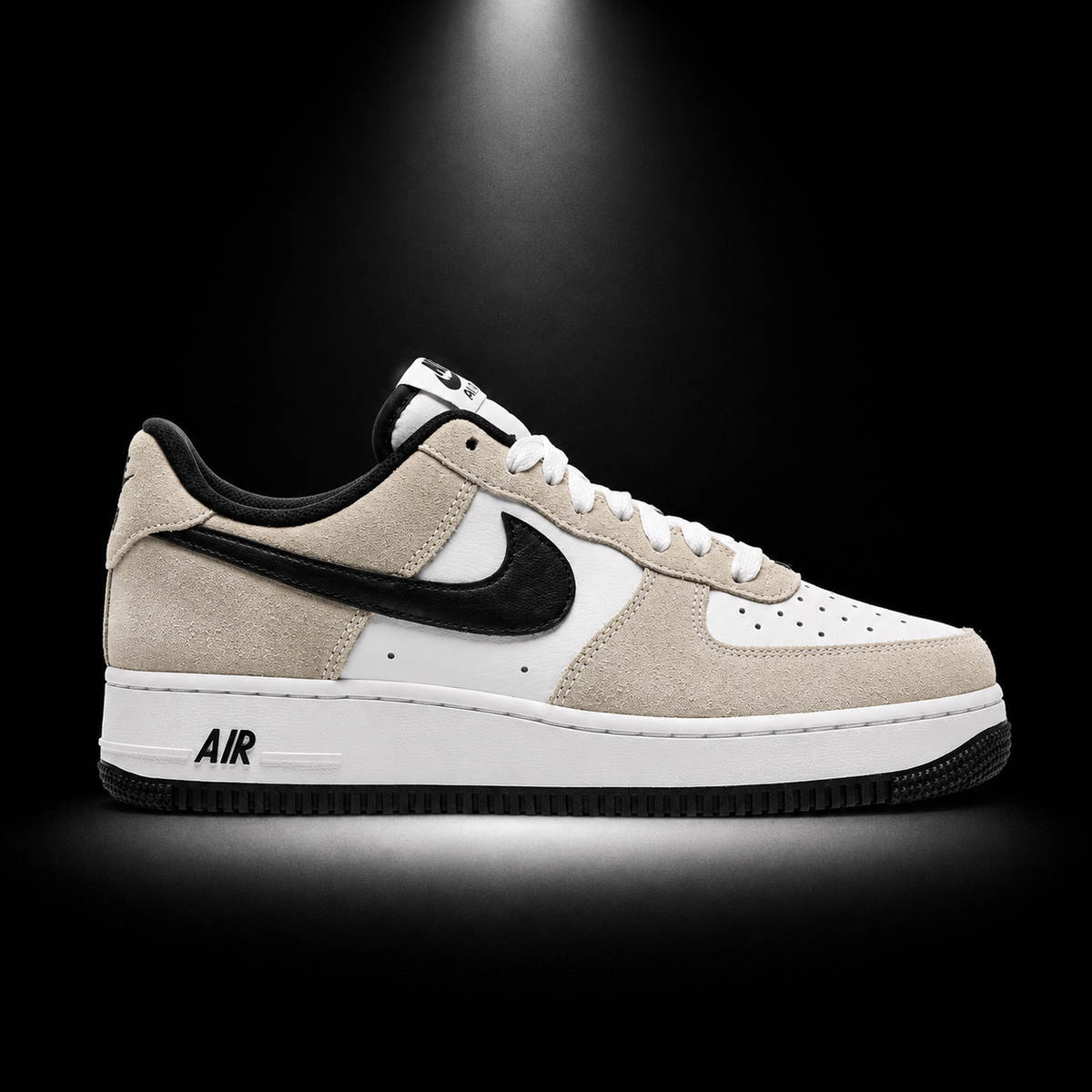 Nike Air Force 1 Low '07 White Black White, vista lateral — Crazy!Duck Hype