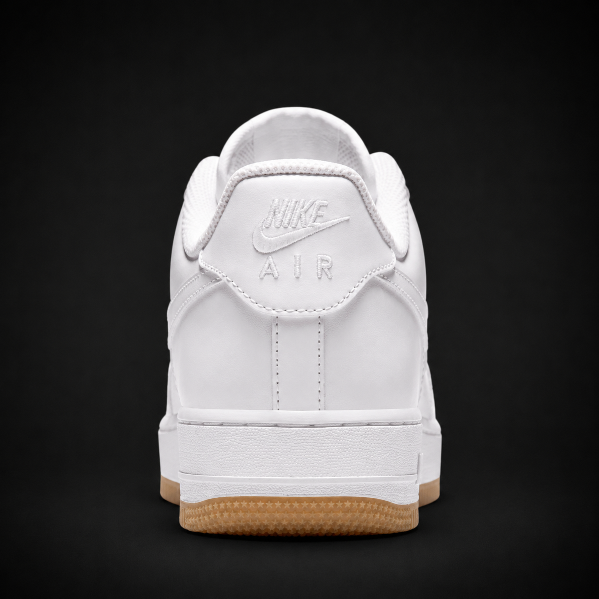 Nike Air Force 1 Low '07 White Gum, vista trasera — Crazy!Duck Hype