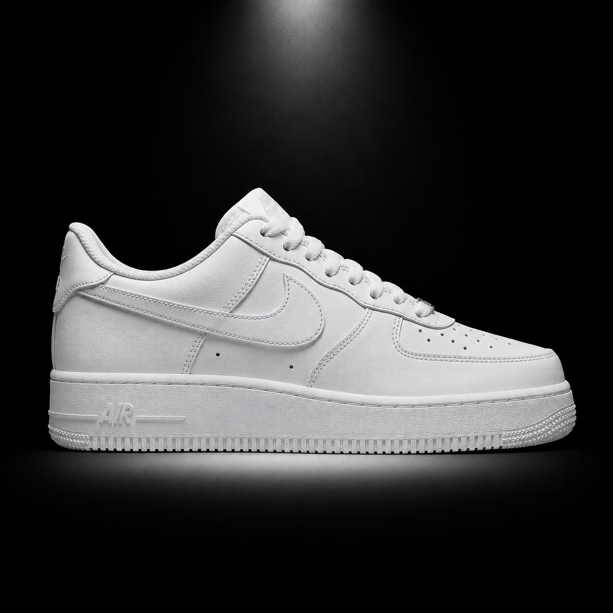 Nike Air Force 1 Low '07 White, vista lateral — Crazy!Duck Hype
