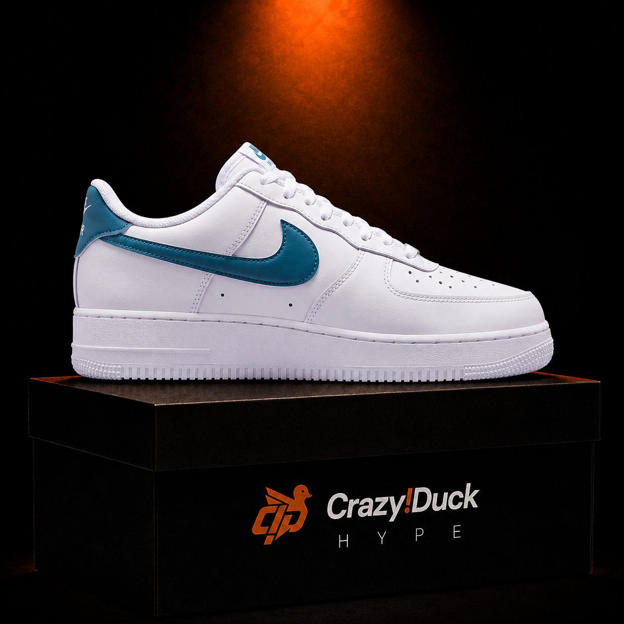 Nike Air Force 1 Low '07 White Smokey Blue con empaque — Crazy!Duck Hype