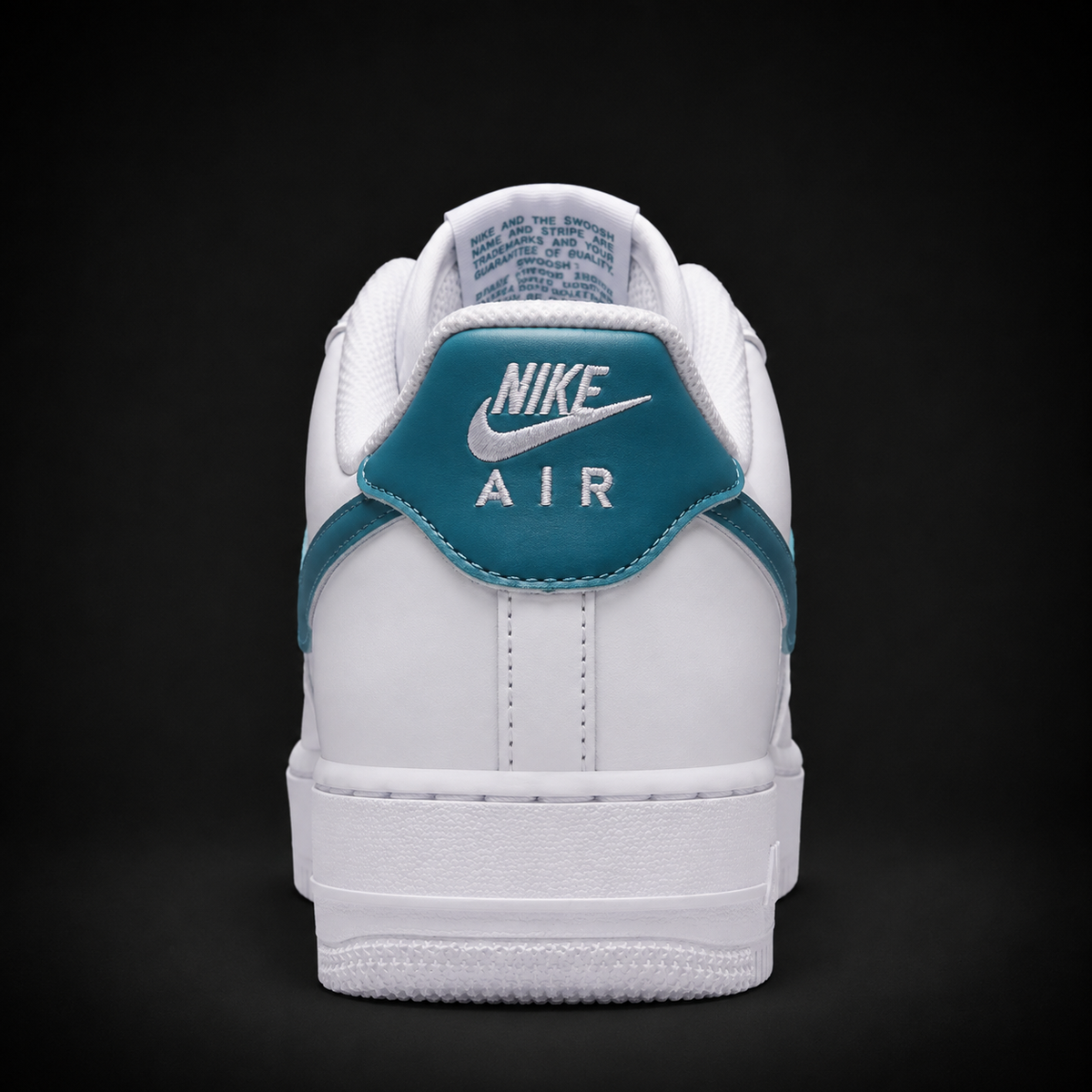 Nike Air Force 1 Low '07 White Smokey Blue, vista trasera — Crazy!Duck Hype
