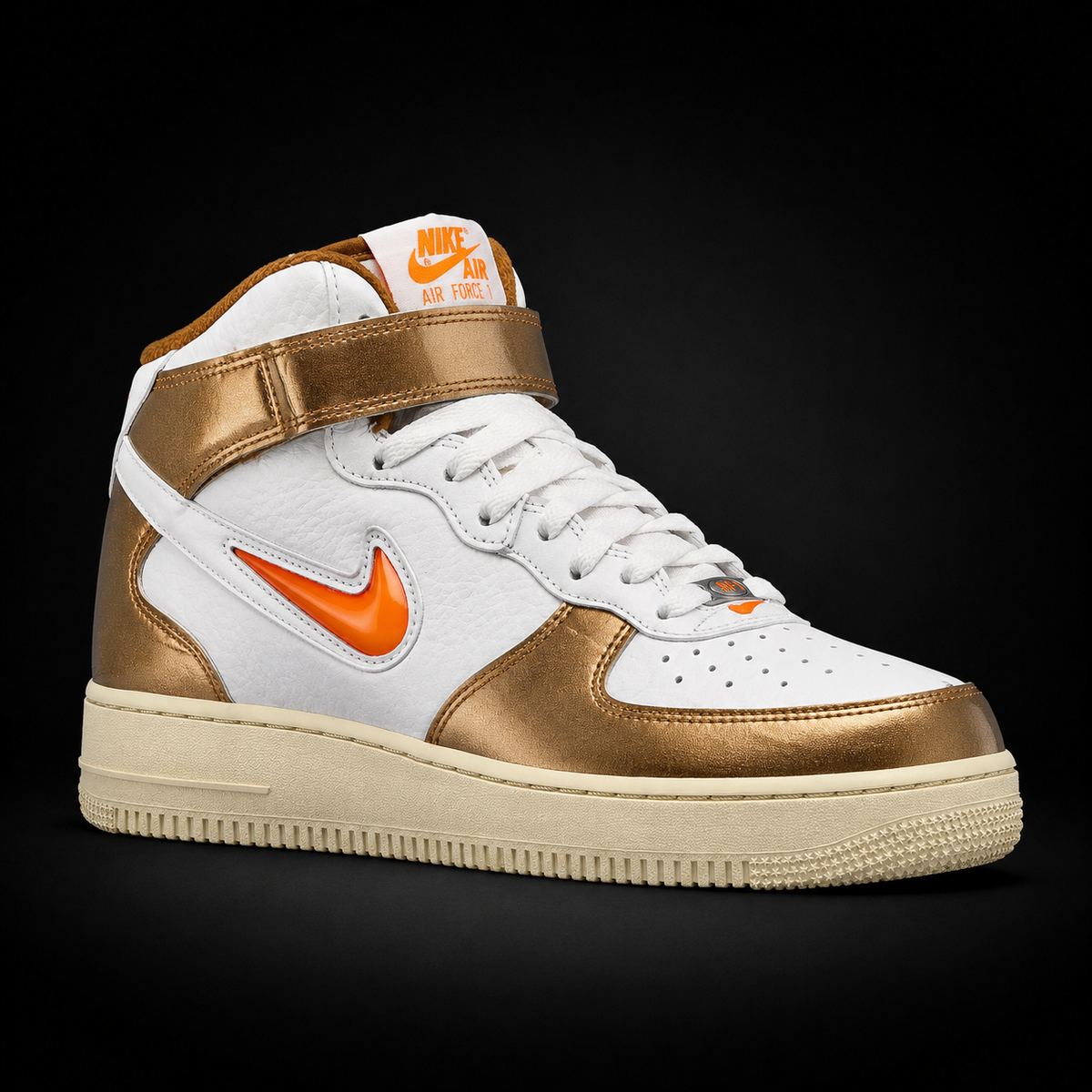 Nike Air Force 1 Mid '07 Ale Brown, vista frontal — Crazy!Duck Hype