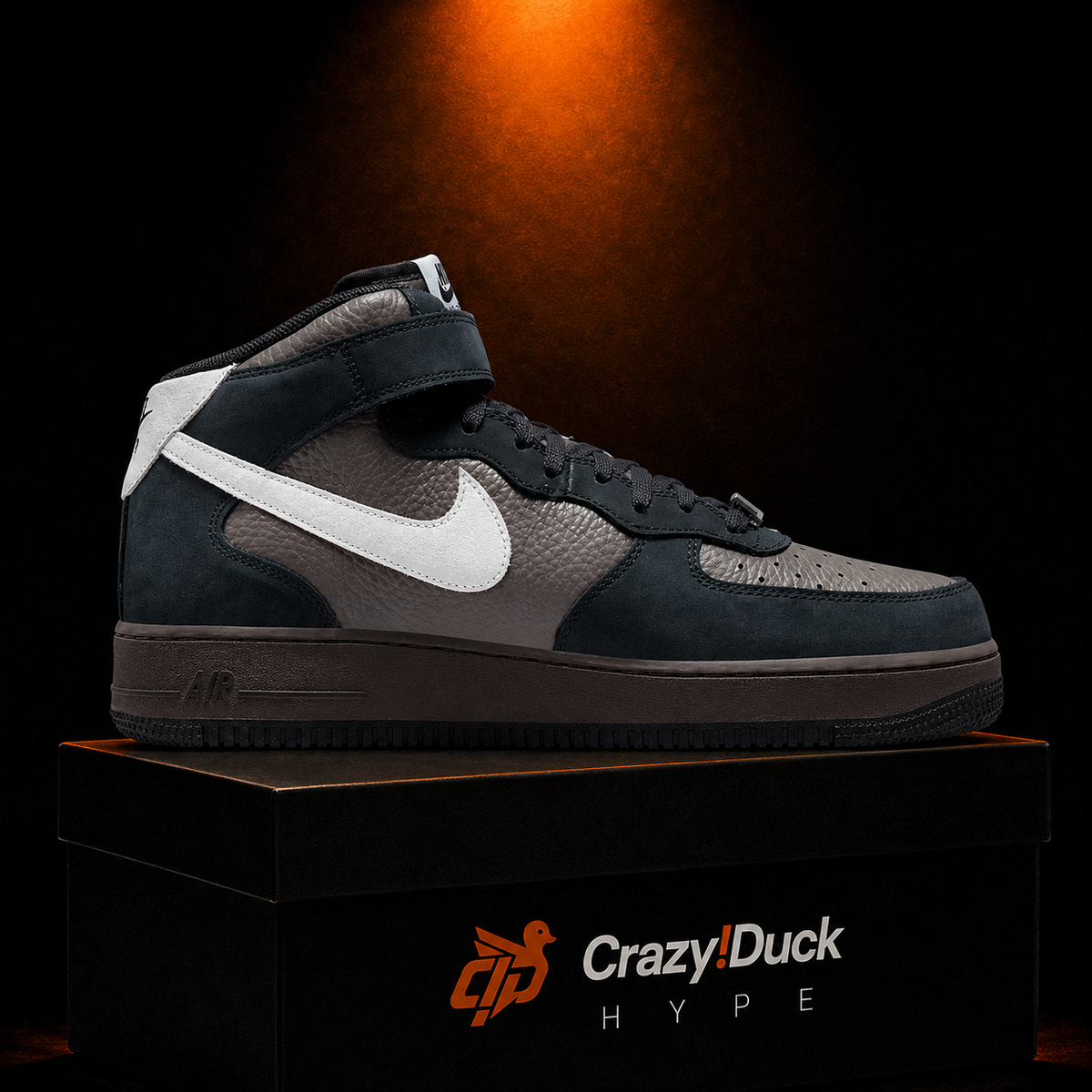 Nike Air Force 1 Mid '07 Berlin Cave Stone con empaque — Crazy!Duck Hype