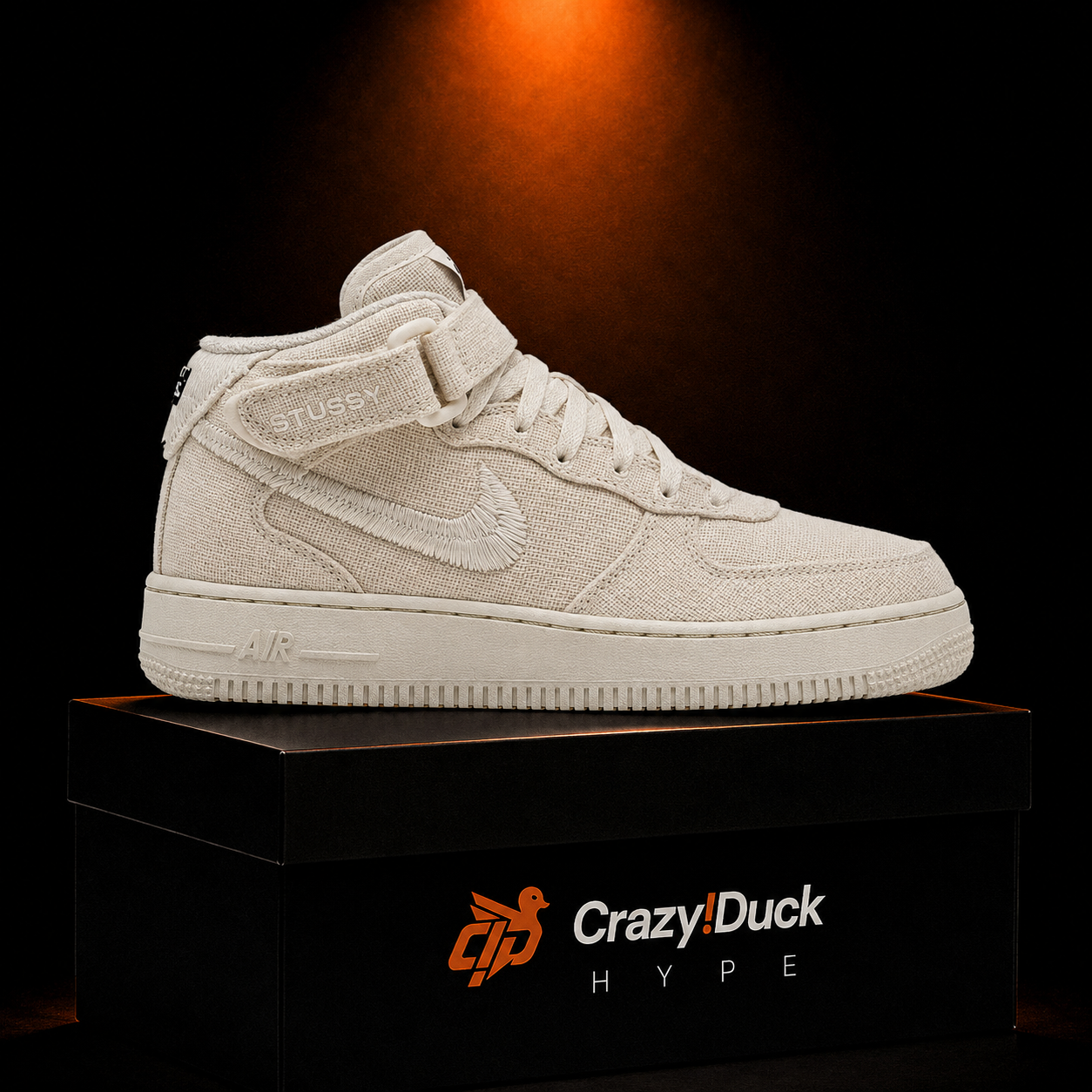Nike Air Force 1 Mid '07 Fossil Sail con empaque — Crazy!Duck Hype