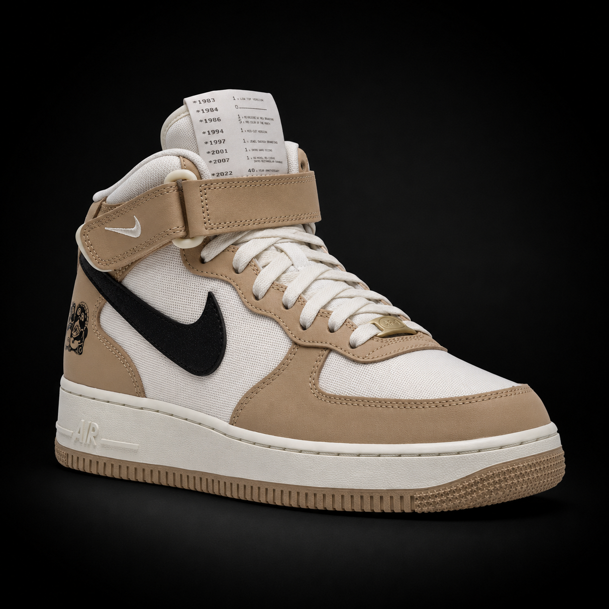 Nike Air Force 1 Mid '07 Izakaya, vista frontal — Crazy!Duck Hype
