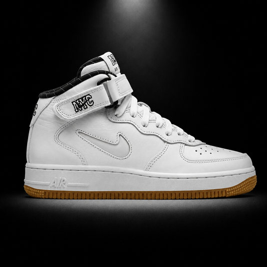 Nike Air Force 1 Mid '07 NYC Mid '07night Navy, vista lateral — Crazy!Duck Hype