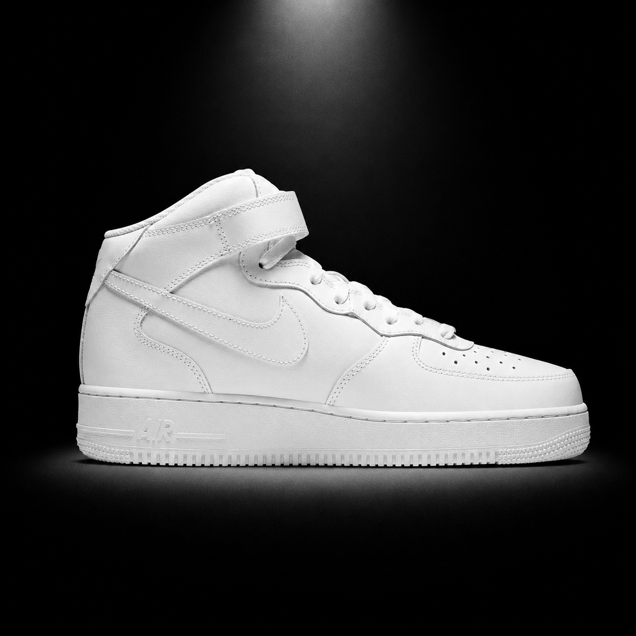Nike Air Force 1 Mid '07 White, vista lateral — Crazy!Duck Hype