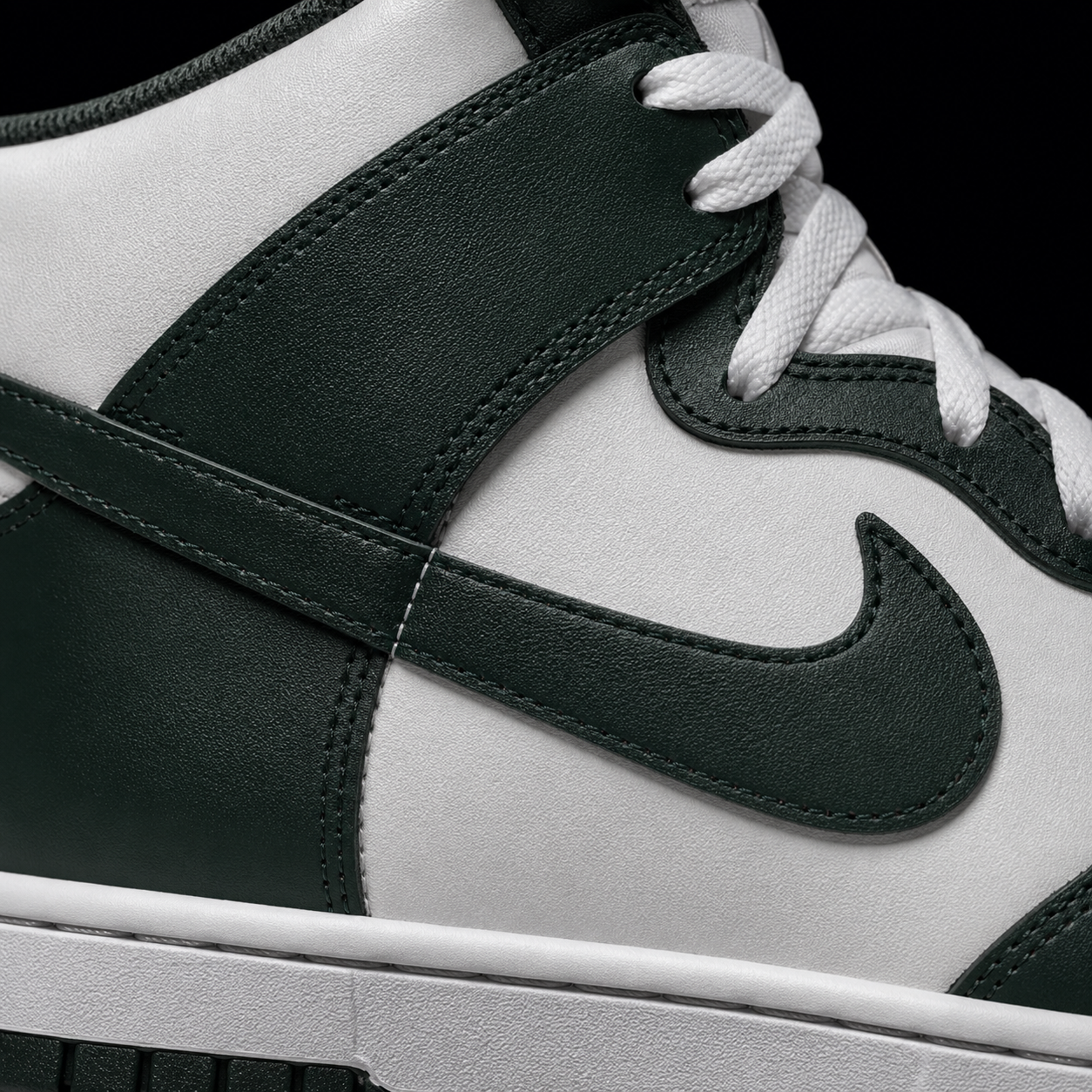 Nike Dunk High Australia, detalle de logo y material — Crazy!Duck Hype