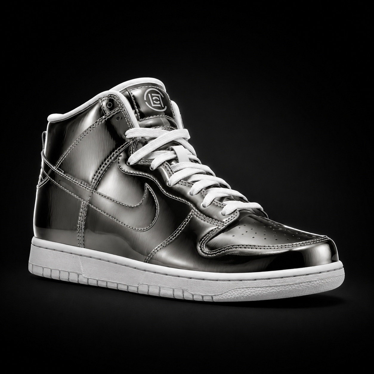 Nike Dunk High CLOT Flux, vista frontal — Crazy!Duck Hype