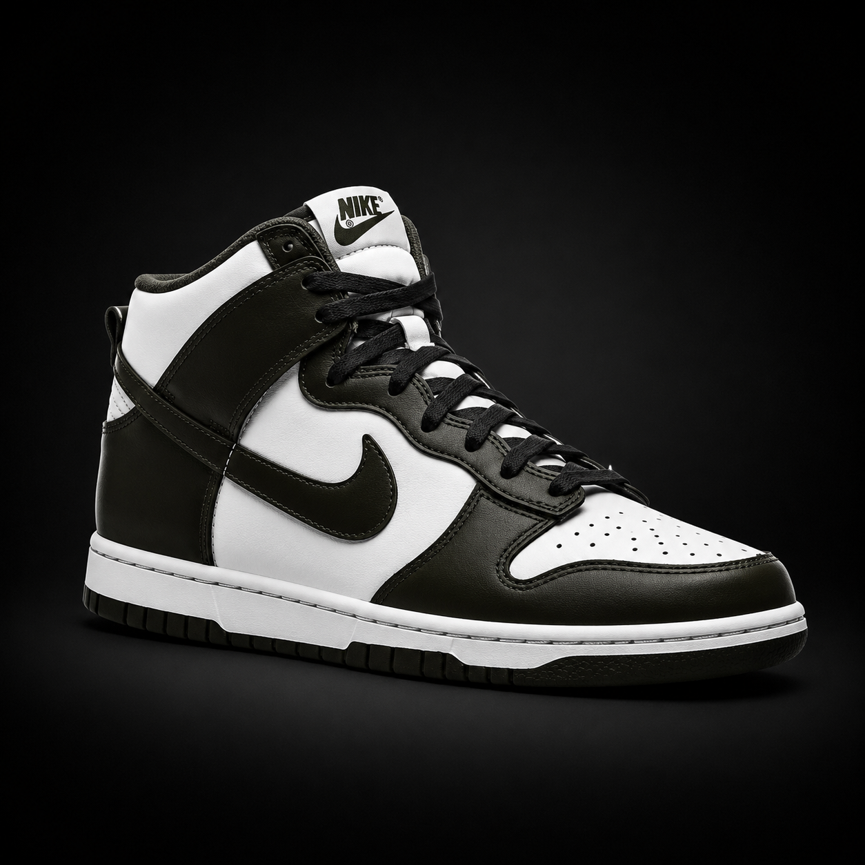 Nike Dunk High Khaki, vista frontal — Crazy!Duck Hype