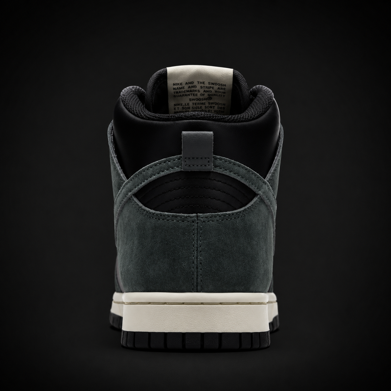Nike Dunk High Premium Faded Spruce, vista trasera — Crazy!Duck Hype