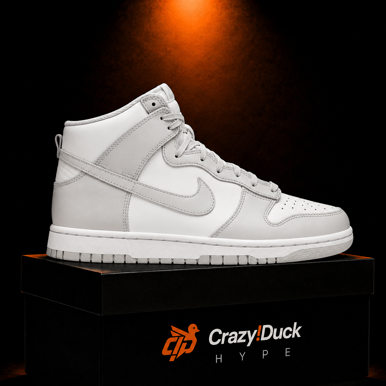 Nike Dunk High White Vast Grey con empaque — Crazy!Duck Hype