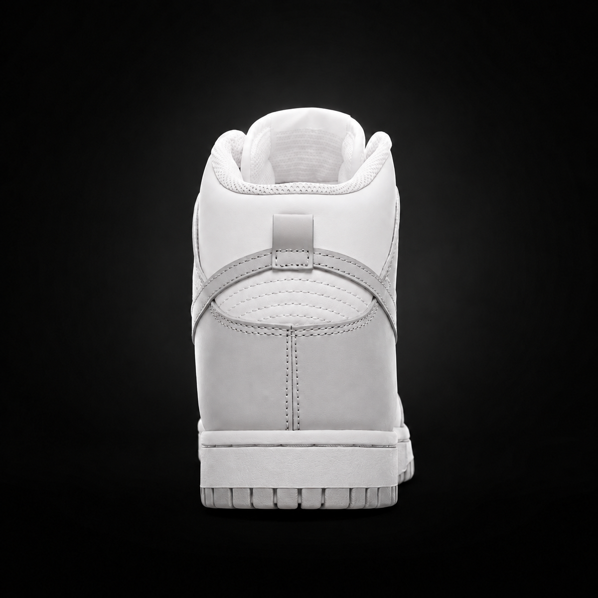 Nike Dunk High White Vast Grey, vista trasera — Crazy!Duck Hype
