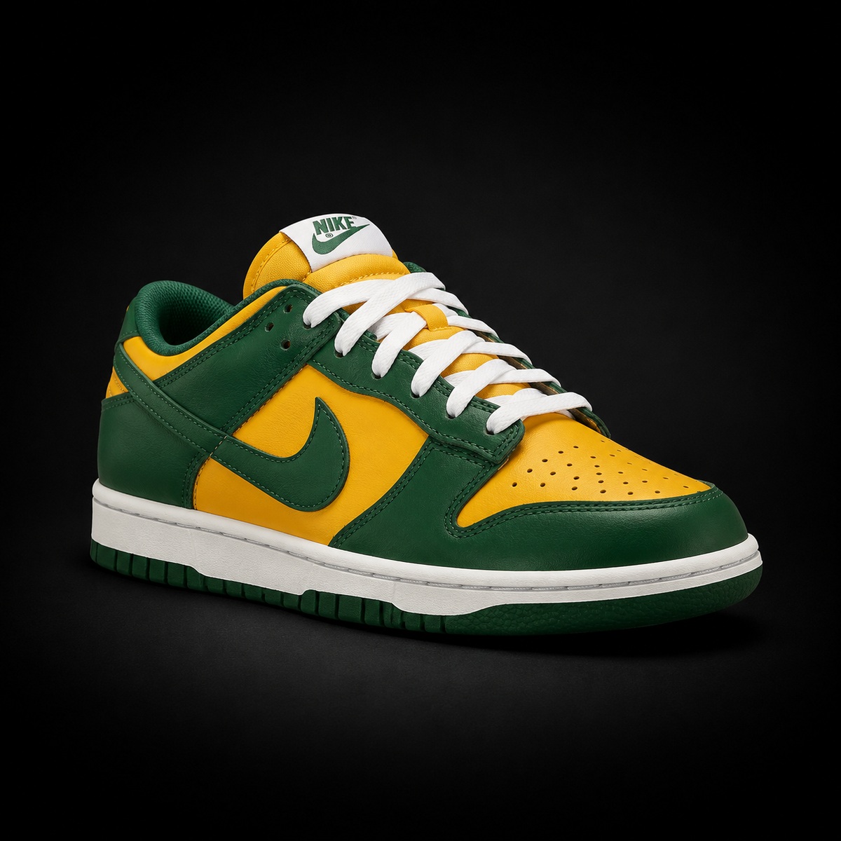 Nike Dunk Low Brazil, vista frontal — Crazy!Duck Hype