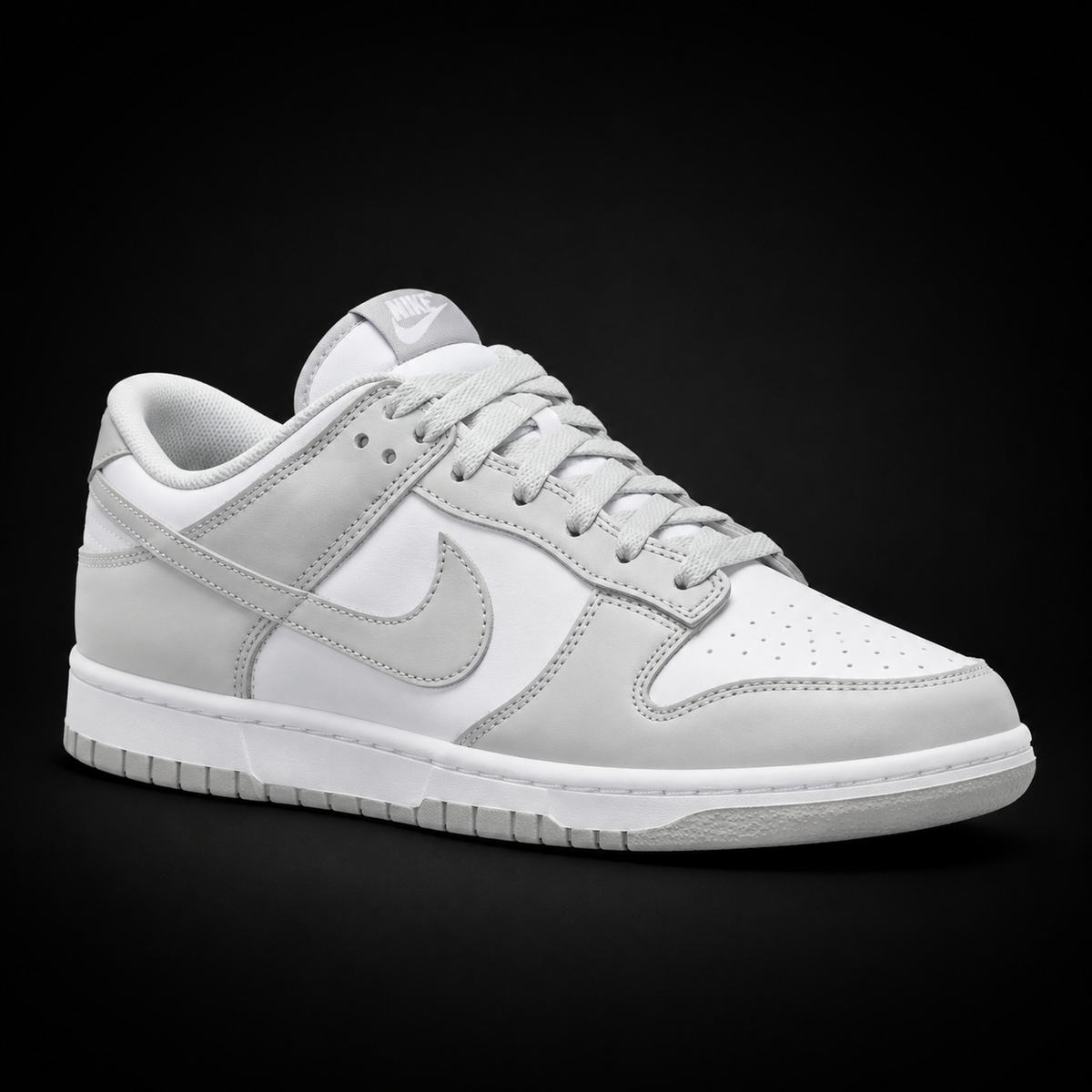 Nike Dunk Low Grey Fog, vista frontal — Crazy!Duck Hype