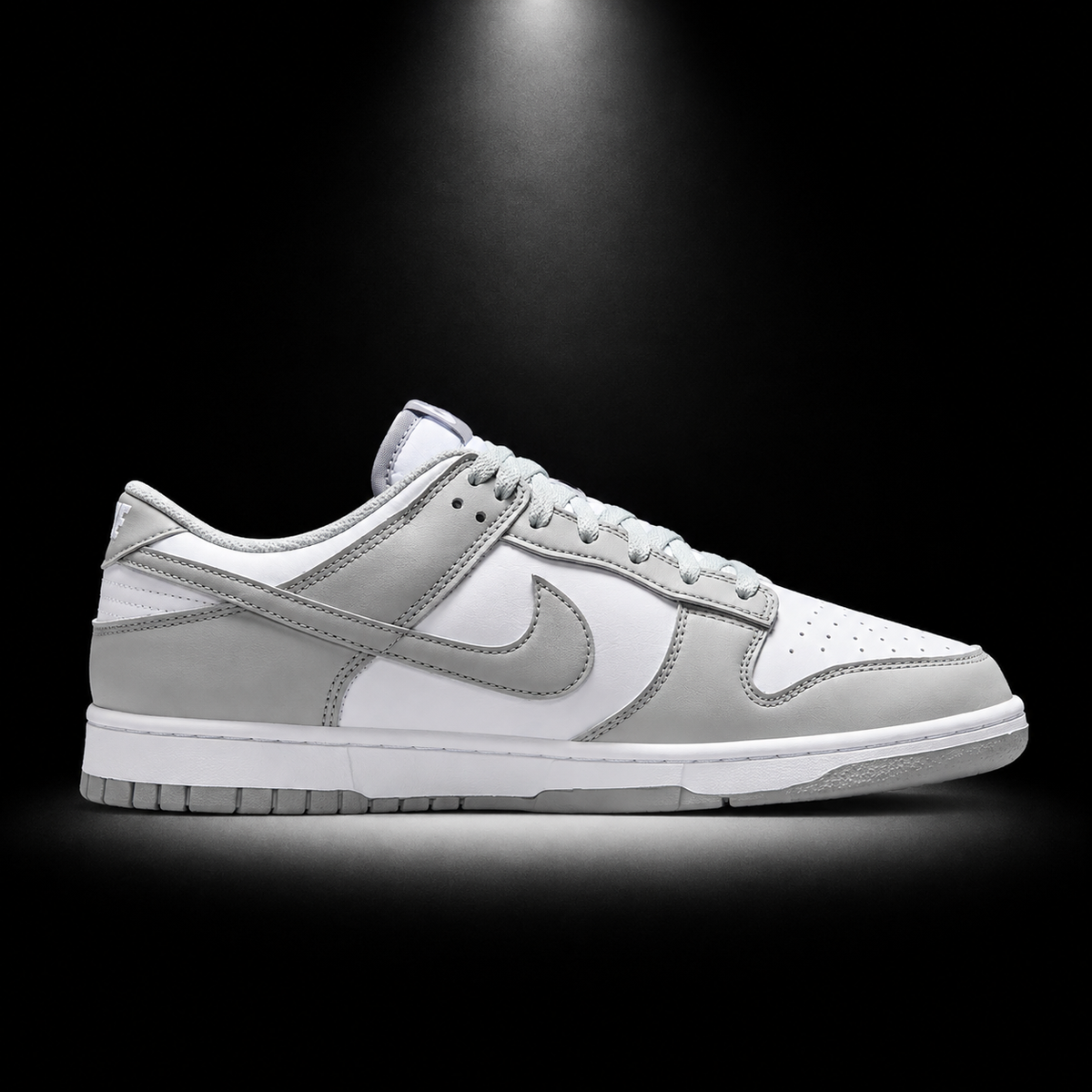 Nike Dunk Low Grey Fog, vista lateral — Crazy!Duck Hype