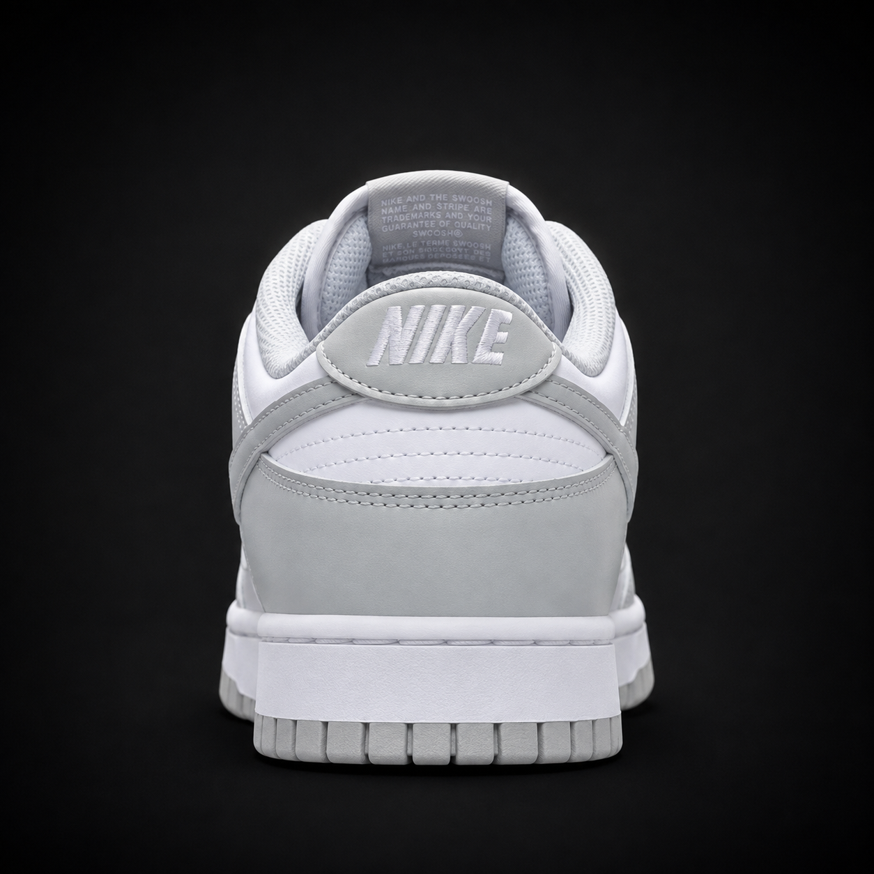 Nike Dunk Low Grey Fog, vista trasera — Crazy!Duck Hype