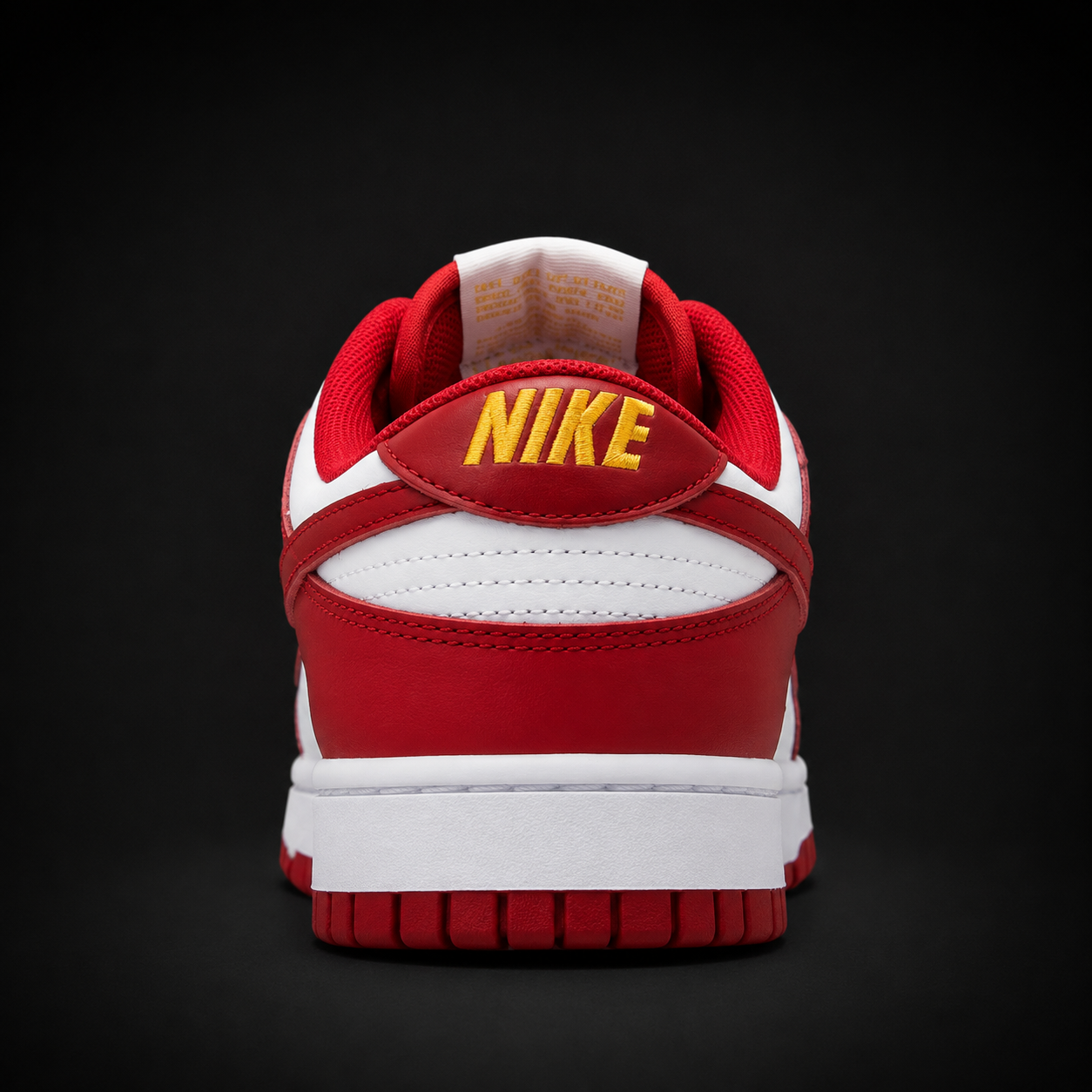 Nike Dunk Low Gym Red, vista trasera — Crazy!Duck Hype