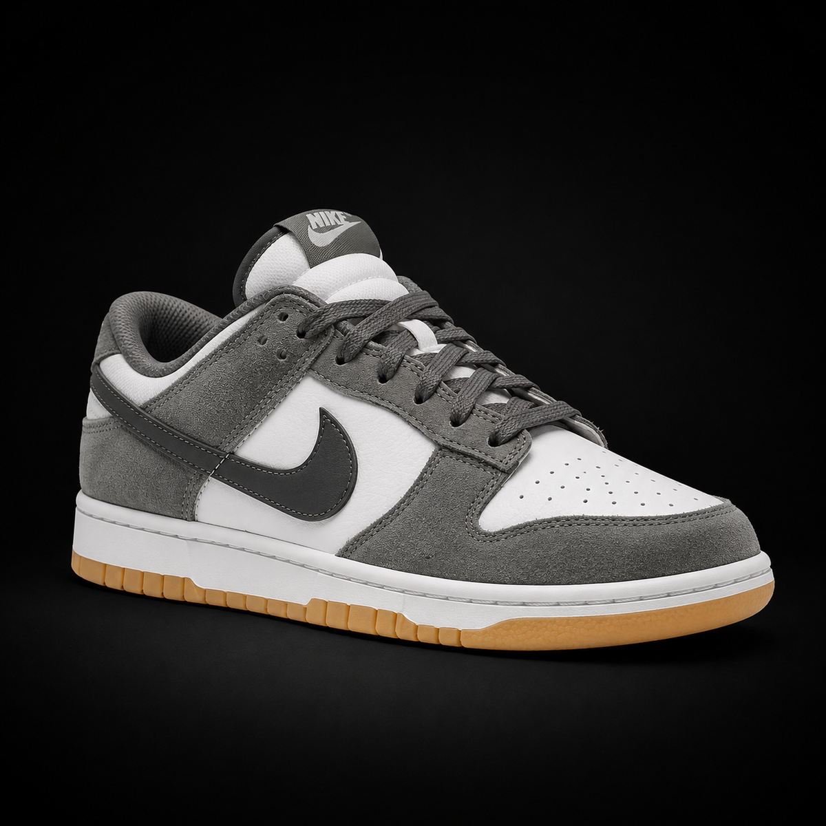 Nike Dunk Low Light Brown Smoke Grey, vista frontal — Crazy!Duck Hype