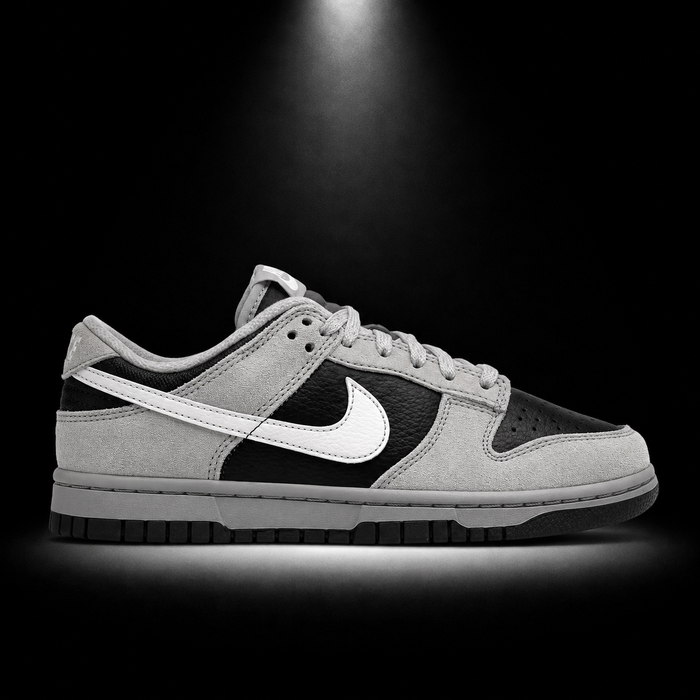 Nike Dunk Low Light Smoke Grey, vista lateral — Crazy!Duck Hype