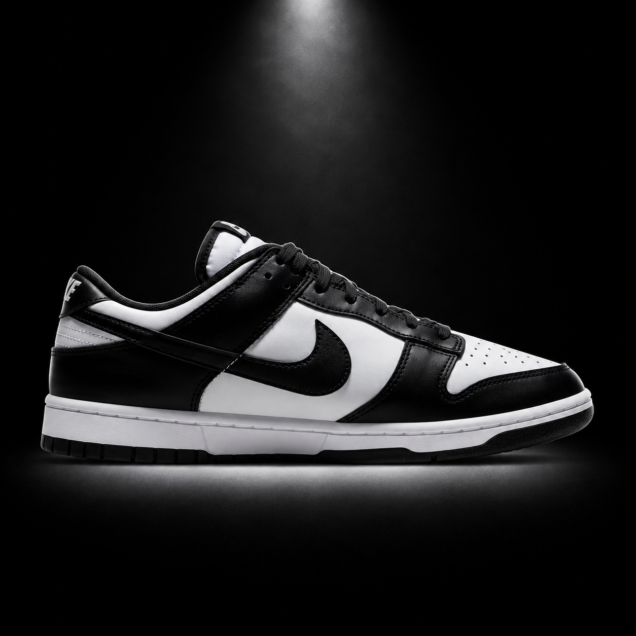 Nike Dunk Low Panda, vista lateral — Crazy!Duck Hype