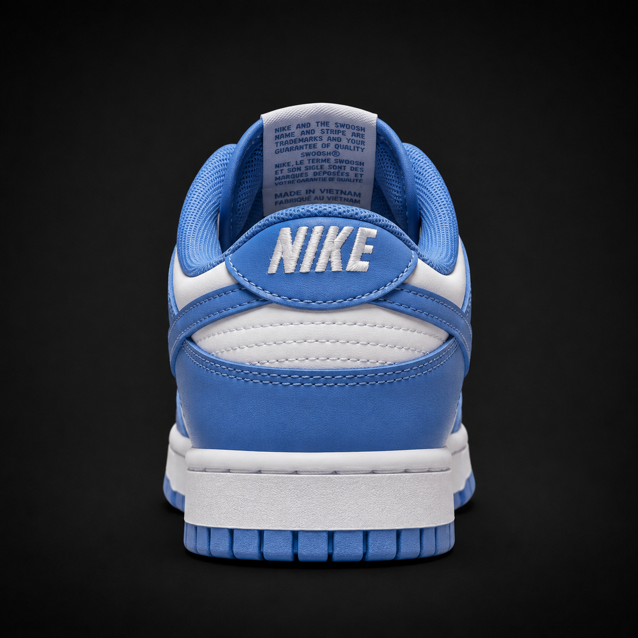 Nike Dunk Low Polar Blue, vista trasera — Crazy!Duck Hype