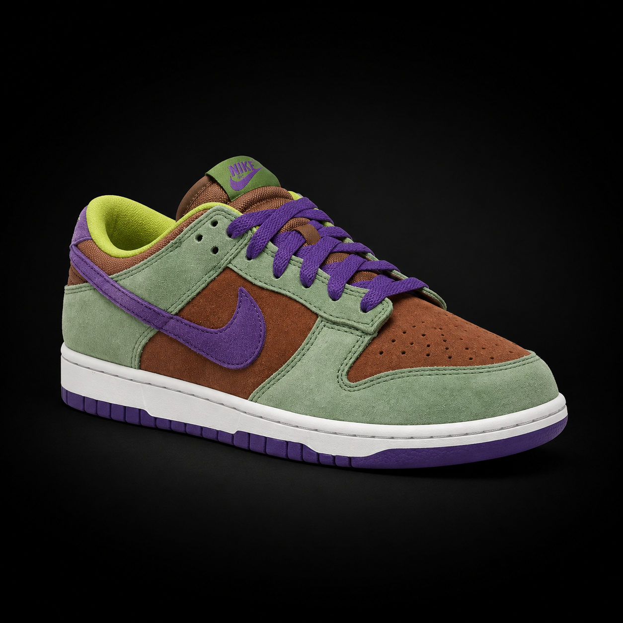 Nike Dunk Low Veneer, vista frontal — Crazy!Duck Hype