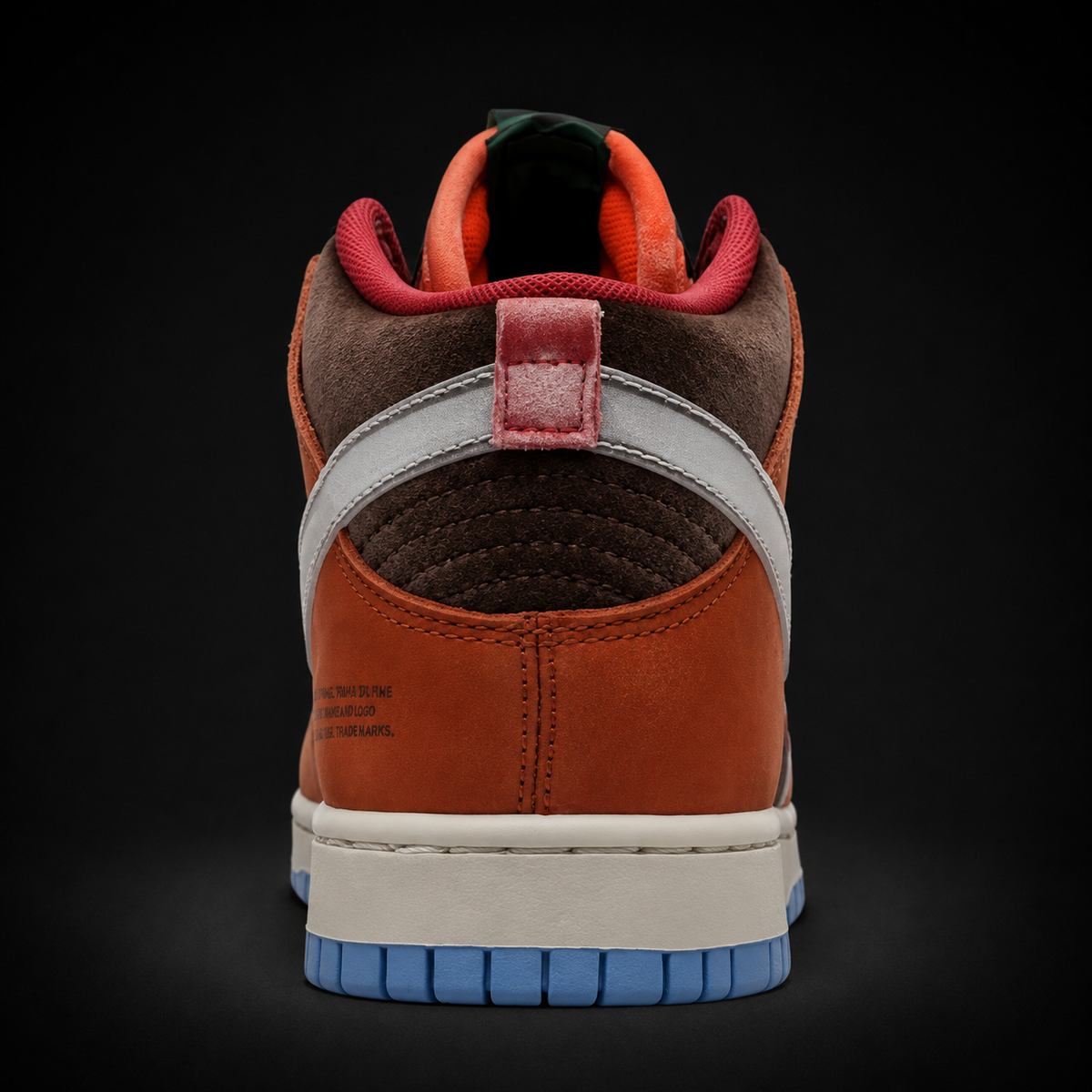 Nike Dunk Mid Chocolate Milk, vista trasera — Crazy!Duck Hype