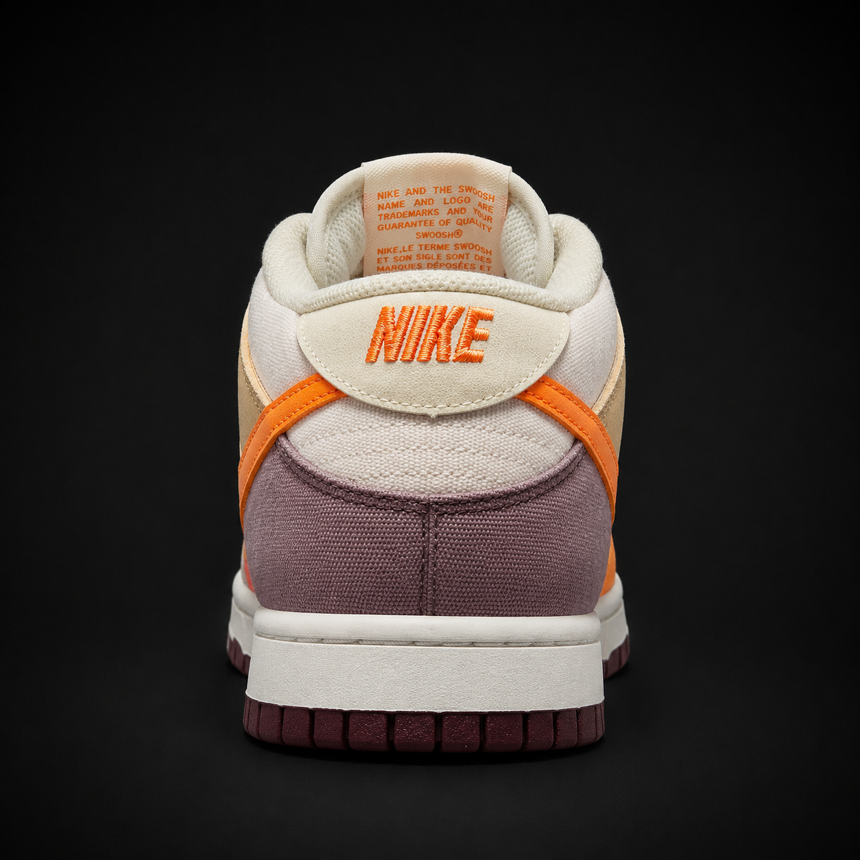 Nike Dunk Mid Coconut Milk Celestial Gold, vista trasera — Crazy!Duck Hype